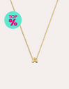 Custom Single Letter Necklace Silver 18kt Gold Plated