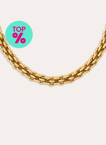 Big Rope Stainless Steel Gold Necklace