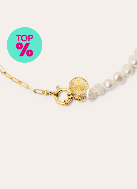 Collier Chic Pearl Acier Plaqué Or