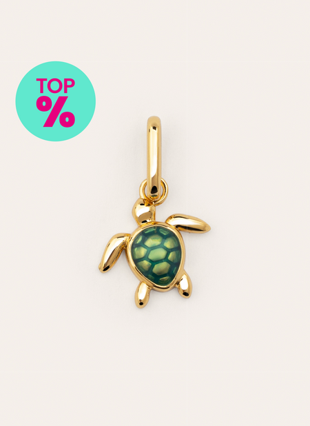 Pendiente Suelto Tortuga Baño Oro
