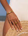 Peak Steel Ring, Gold-Plated