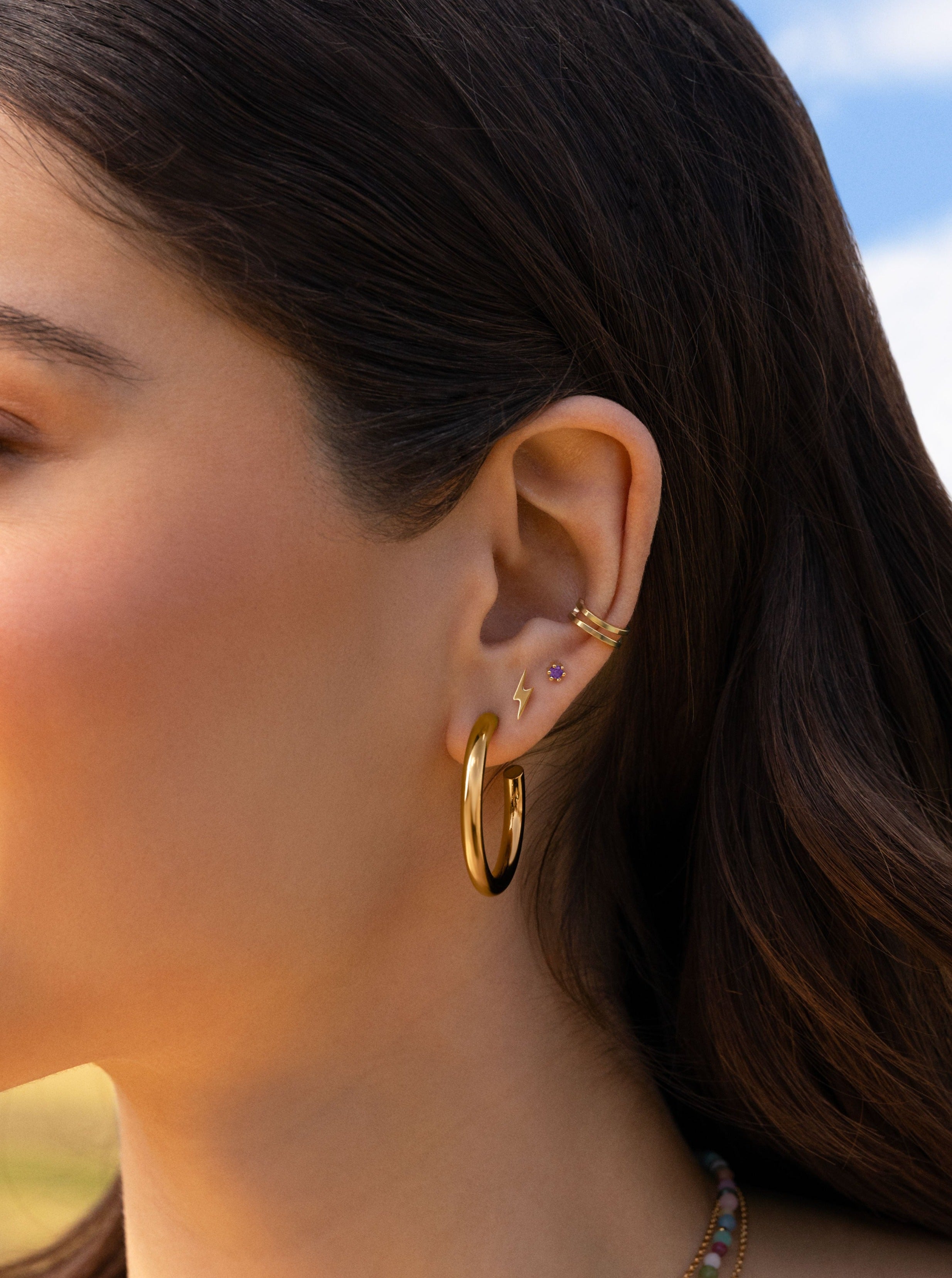 Sophie Lavender Gold Single Earring