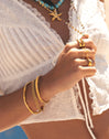 Pulsera Tape Acero Baño Oro