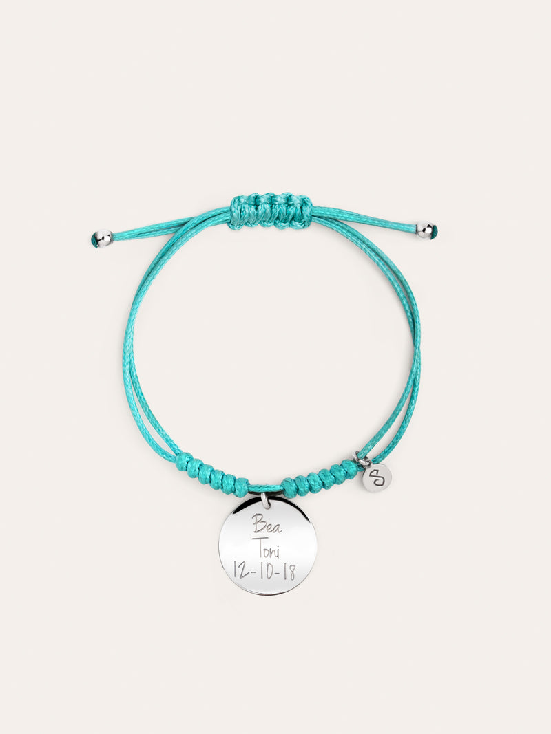 Dream Chic Emerald Personalisiertes Armband Silber.