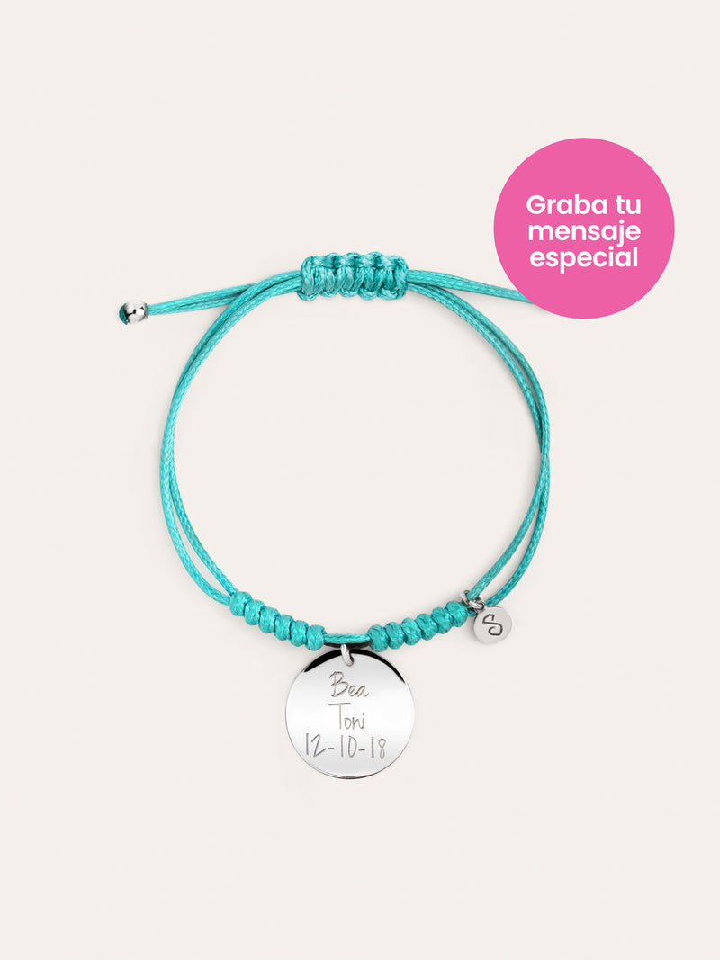 Dream Chic Emerald Personalisiertes Armband Silber.