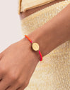 Gepersonaliseerde armband Moon Neonzonsondergang Staal verguld met 18-karaats goud