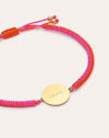 Gepersonaliseerde armband Moon Neonzonsondergang Staal verguld met 18-karaats goud