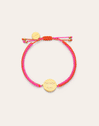 Gepersonaliseerde armband Moon Neonzonsondergang Staal verguld met 18-karaats goud
