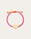 Gepersonaliseerde armband Moon Neonzonsondergang Staal verguld met 18-karaats goud