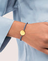 Gepersonaliseerde Moon Marea-armband van staal met een goudlaagje