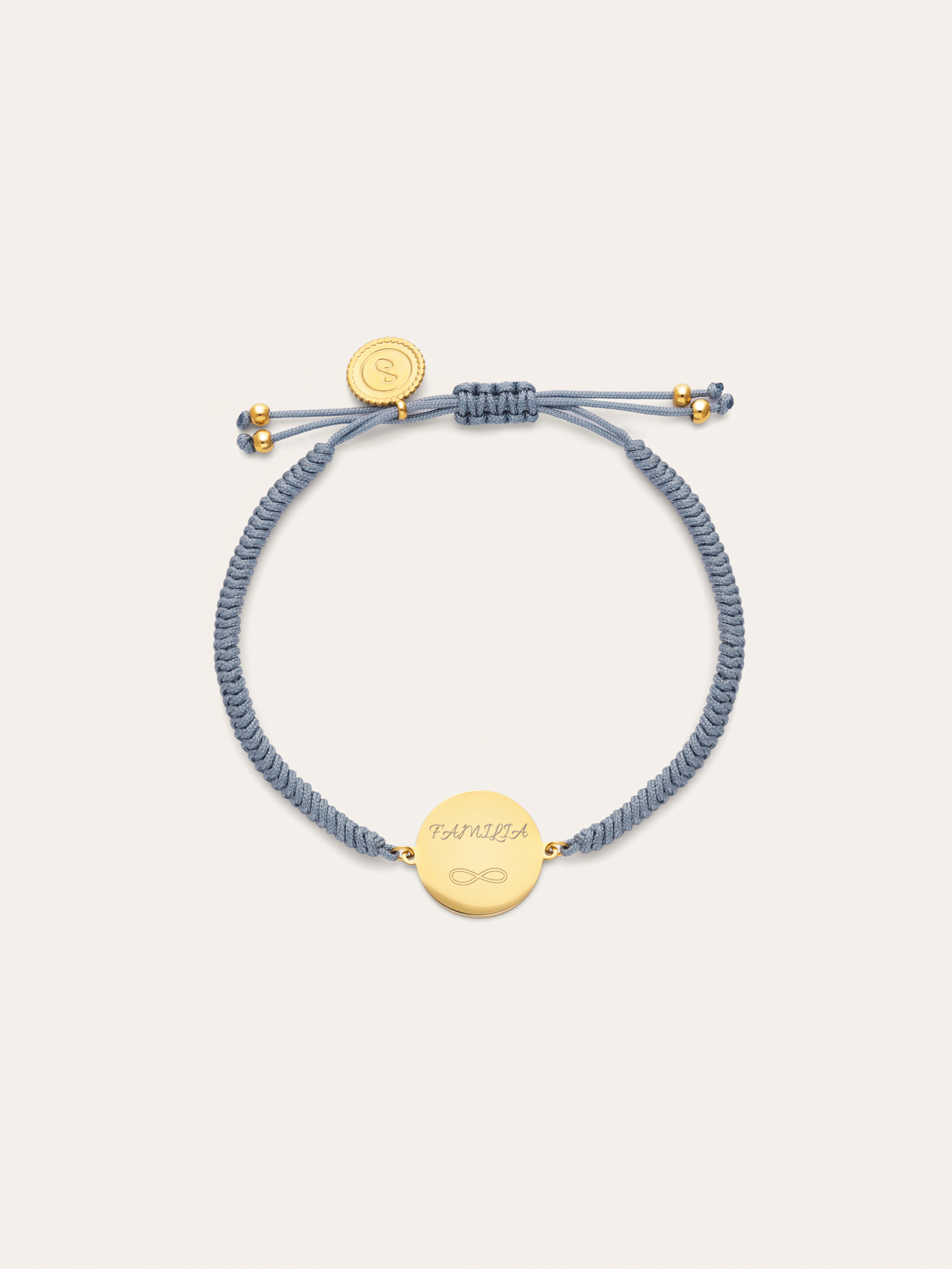 Gepersonaliseerde Moon Marea-armband van staal met een goudlaagje