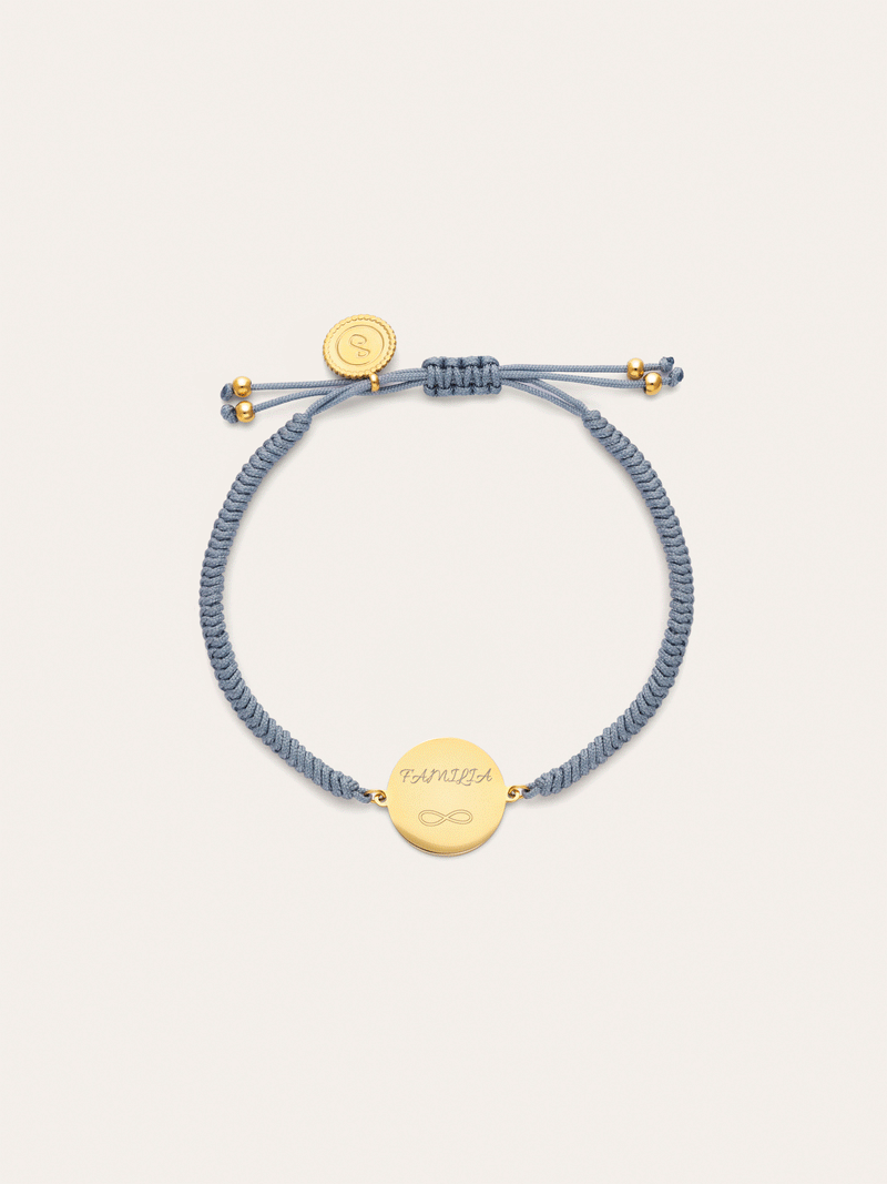 Gepersonaliseerde Moon Marea-armband van staal met een goudlaagje