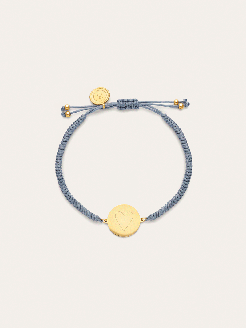 Gepersonaliseerde Moon Marea-armband van staal met een goudlaagje