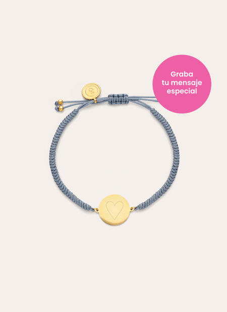 Pulsera Personalizada Moon Marea Acero Baño Oro