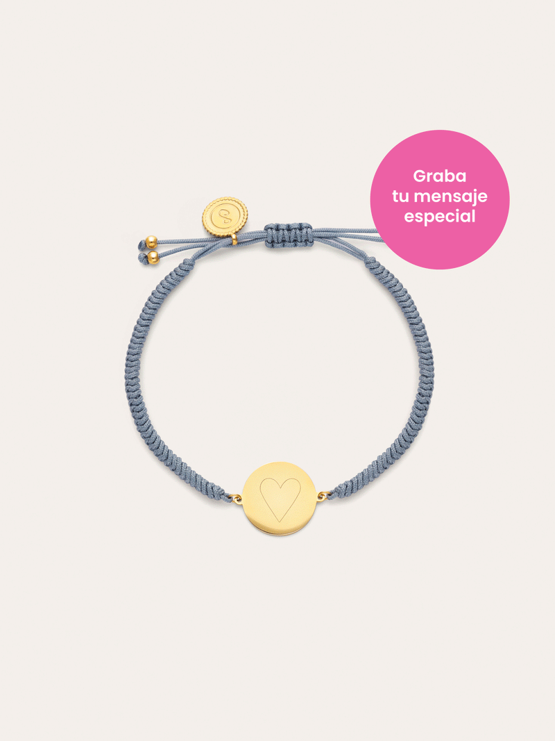 Pulsera Personalizada Moon Marea Acero Baño Oro