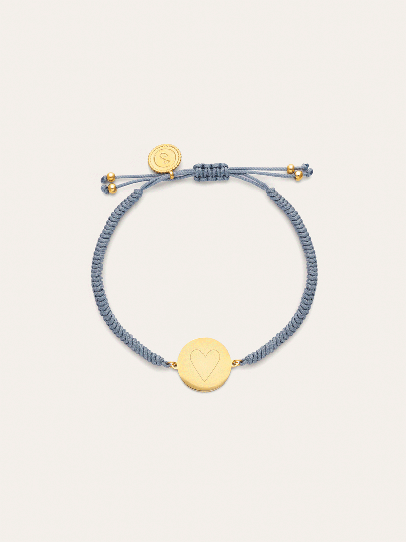 Gepersonaliseerde Moon Marea-armband van staal met een goudlaagje