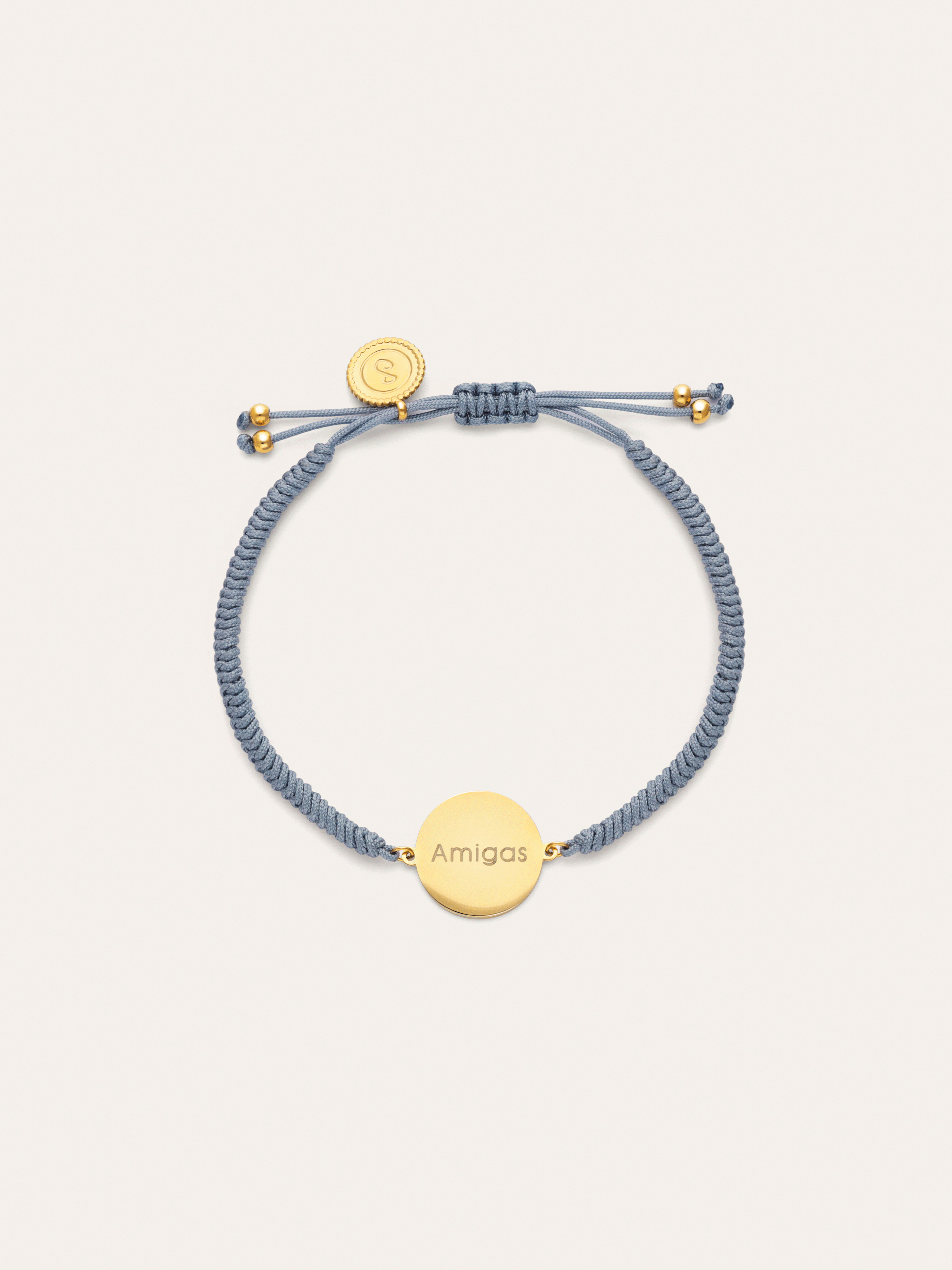 Gepersonaliseerde Moon Marea-armband van staal met een goudlaagje