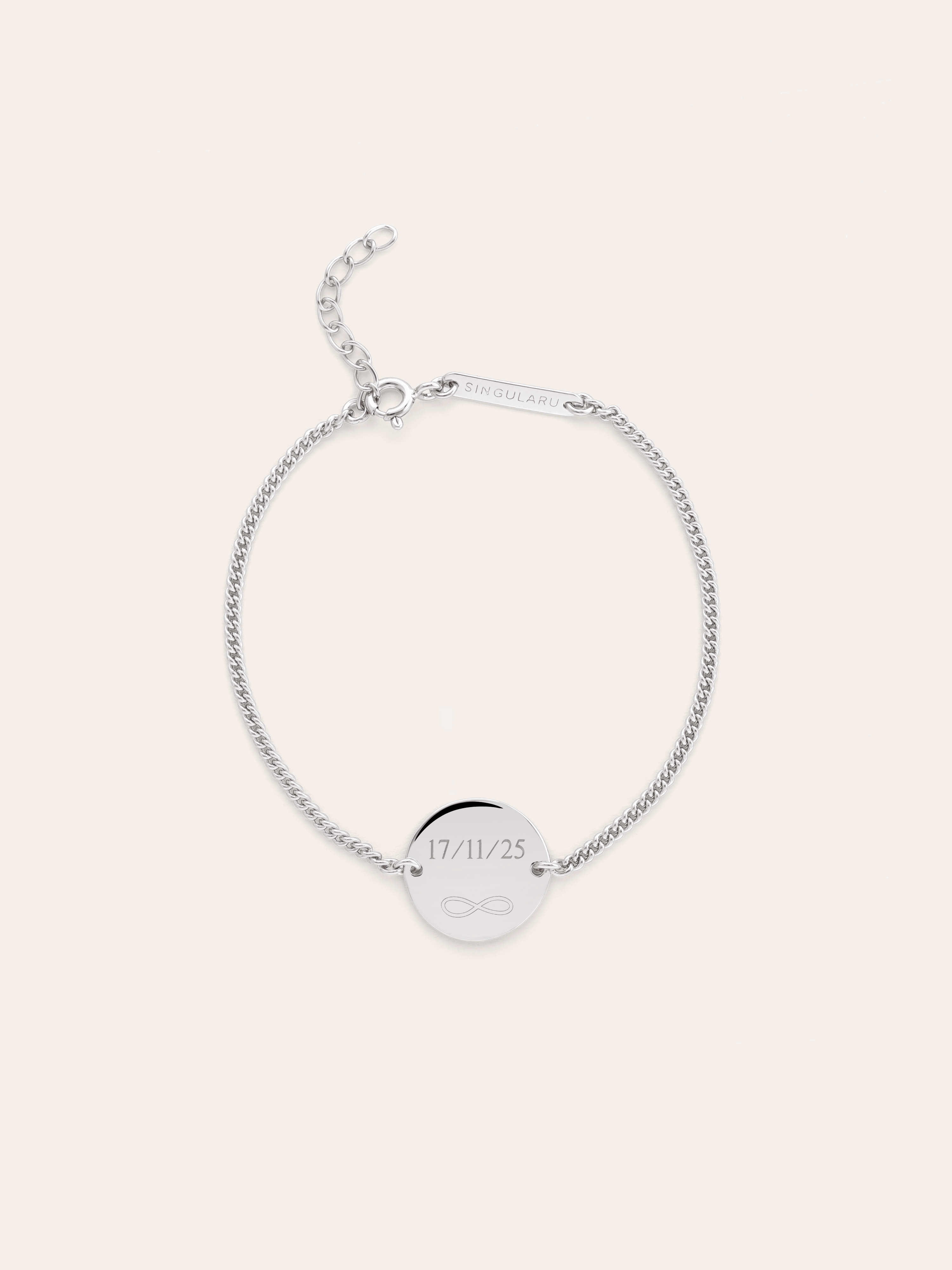 Pulsera Personalizada Little Moon Plata