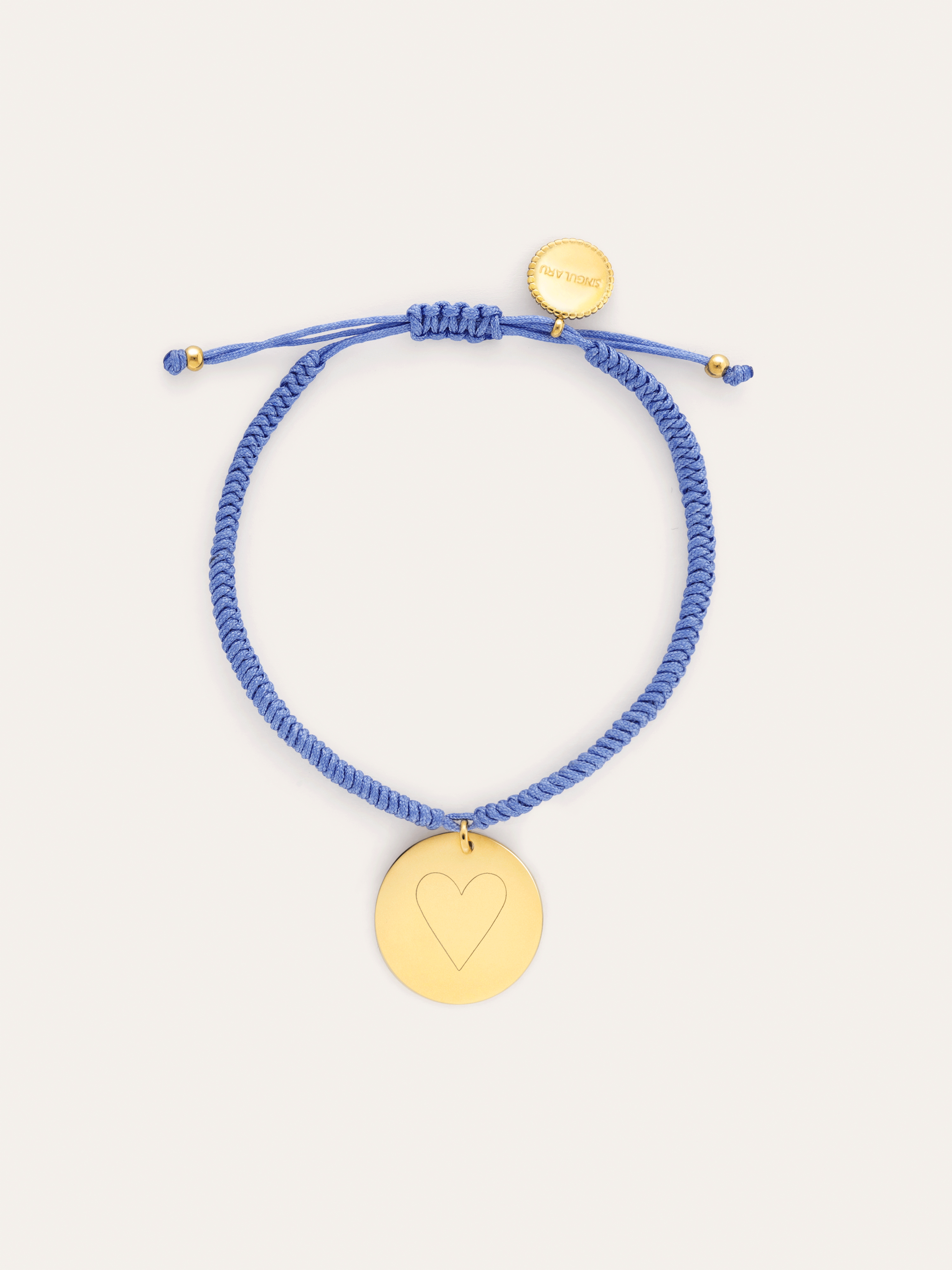Pulsera Personalizada Medallón Dream Azul Acero Baño Oro