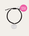 Bracelet Personnalisé Médaillon Organic Noir Acier