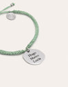Green Medallion Personalized Stainless Steel Bracelet 