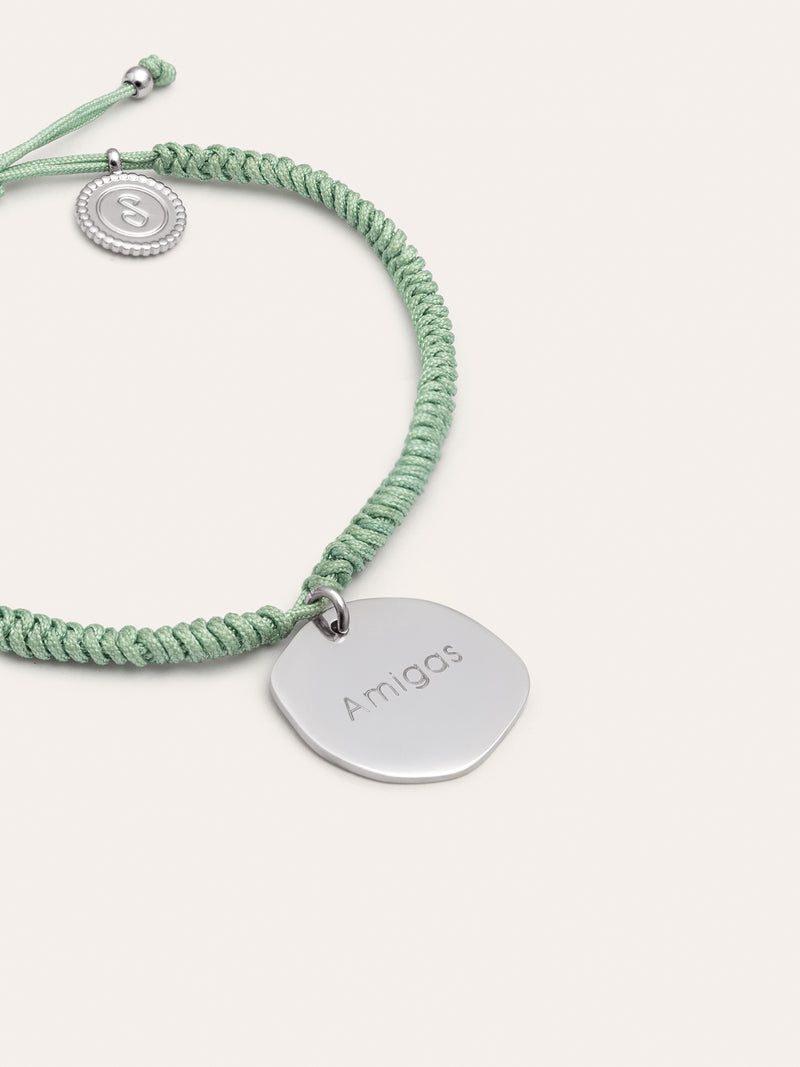 Pulseira Personalizada Medallion Verde Aço