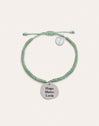 Green Medallion Personalized Stainless Steel Bracelet 