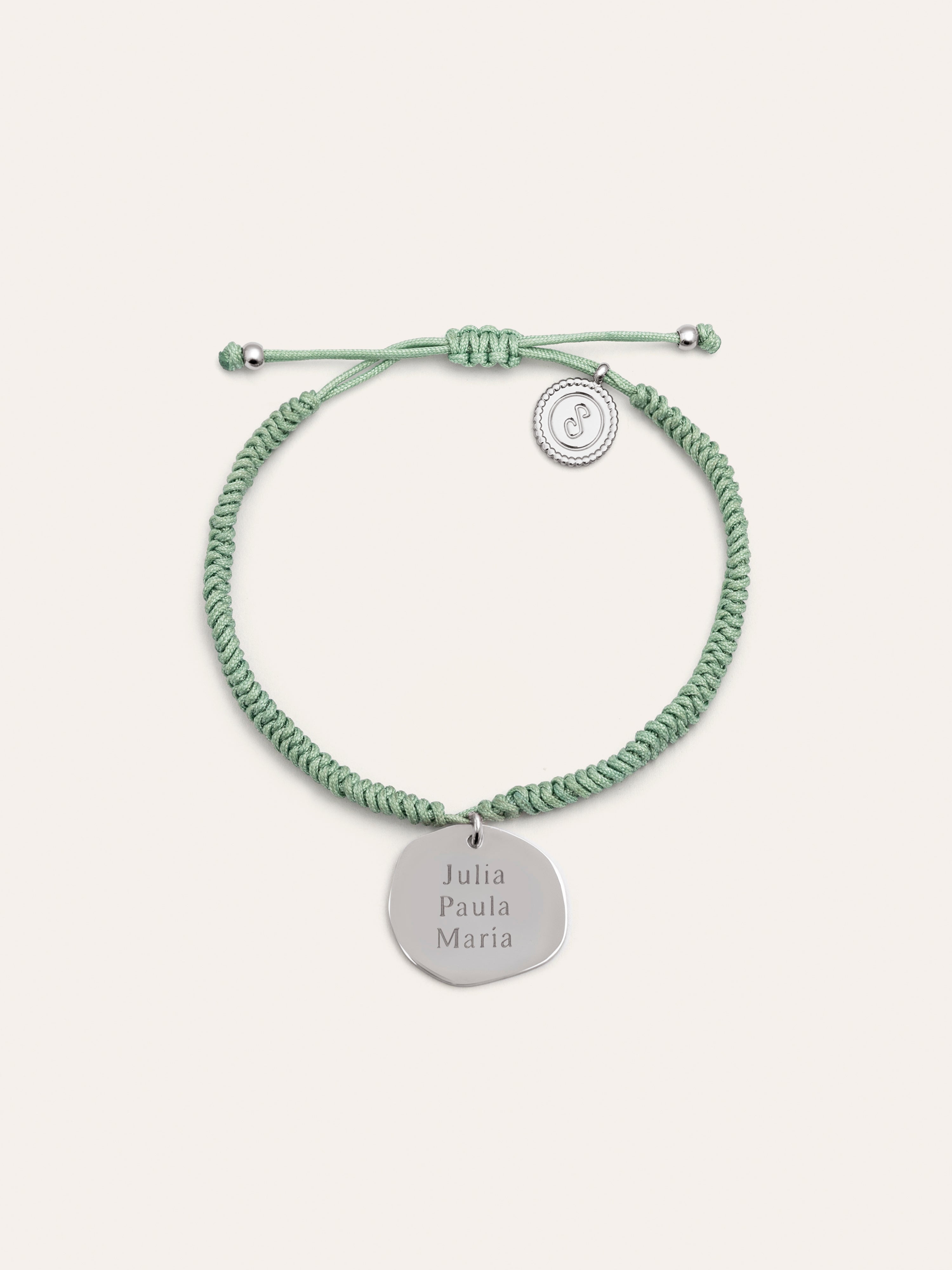 Pulseira Personalizada Medallion Verde Aço