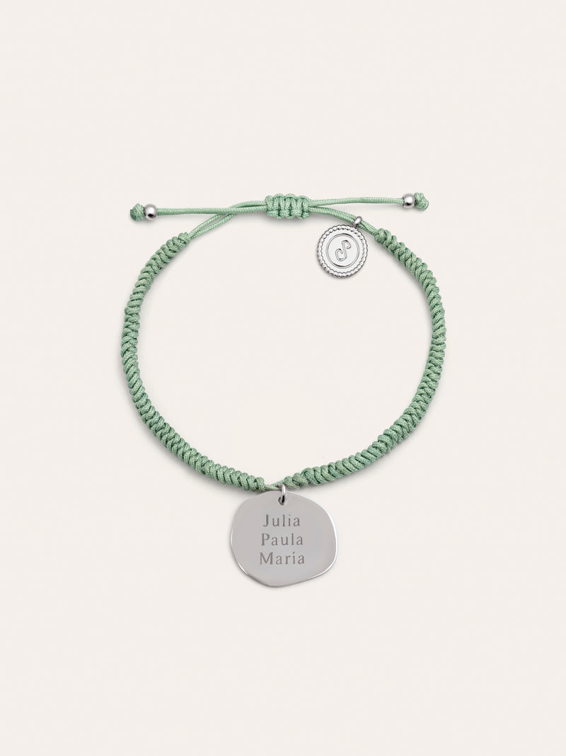 Pulseira Personalizada Medallion Verde Aço