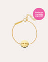 Pulseira Personalizada Moon Prata Banho de Ouro