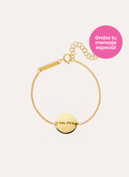 Moon Personalisiertes Armband Silber, vergoldet