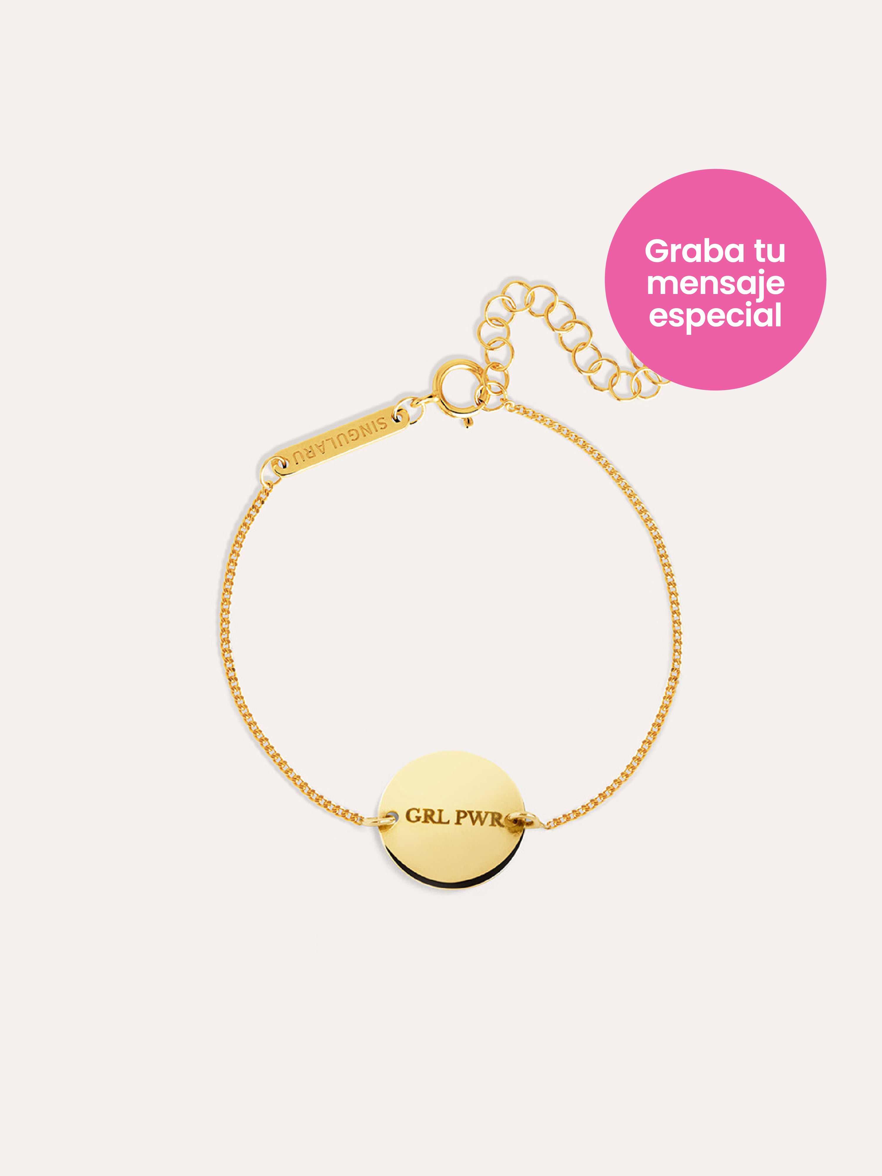 Pulseira Personalizada Moon Prata Banho de Ouro