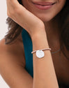 Pulsera Personalizada Medallón Organic Rosa Acero