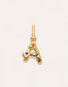 Organic Personalized Colors Gold Charm