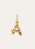 Organic Personalized Colors Gold Charm