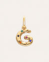 Organic Personalized Colors Gold Charm