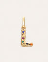 Organic Personalized Colors Gold Charm