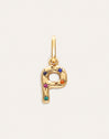 Organic Personalized Colors Gold Charm