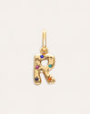 Organic Personalized Colors Gold Charm