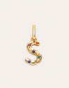 Organic Personalized Colors Gold Charm