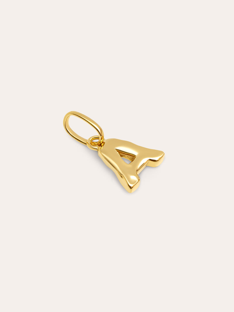 Charm Letter Organic Argent Plaqué Or