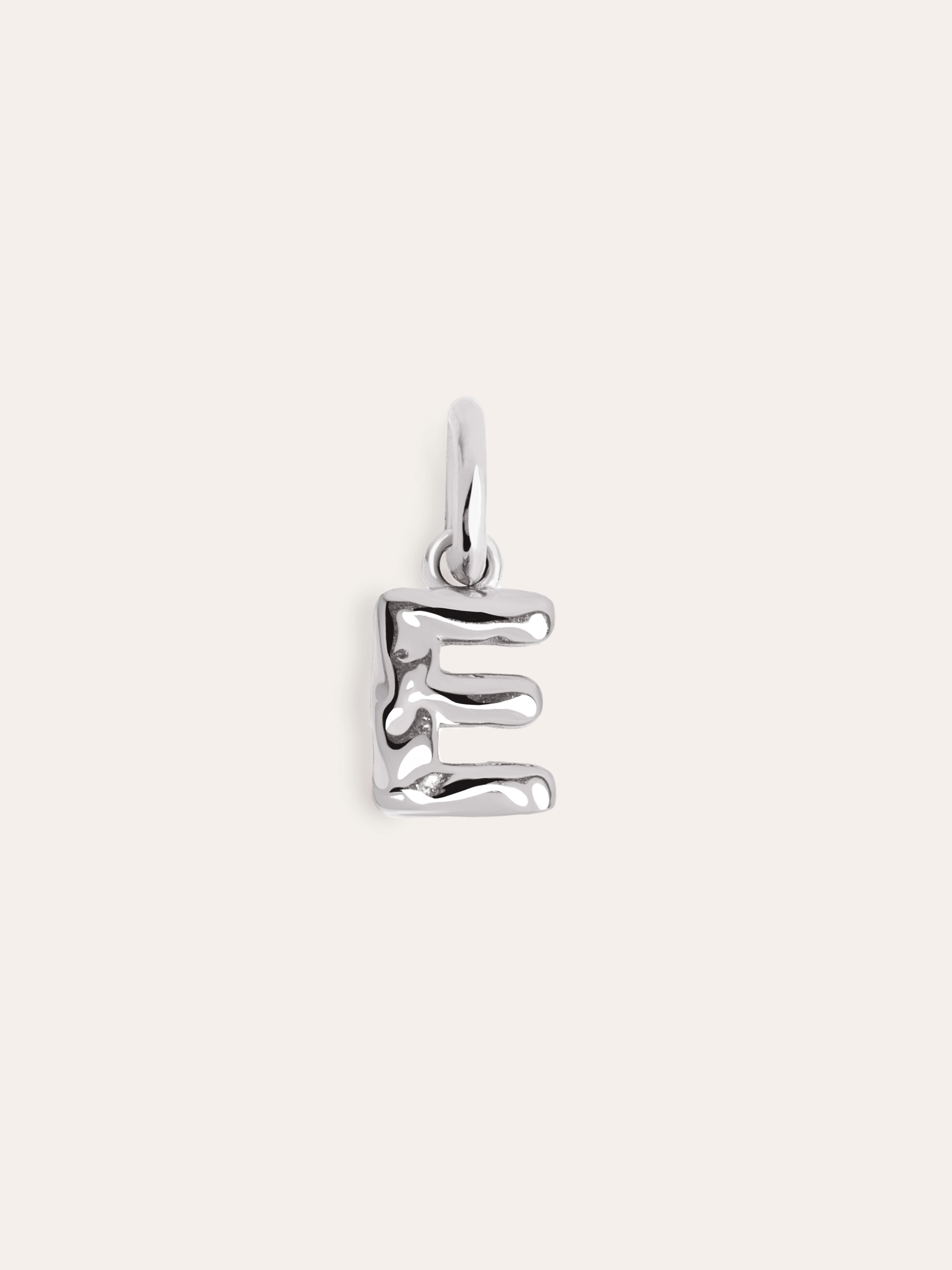 Letter Organic Silver Charm 