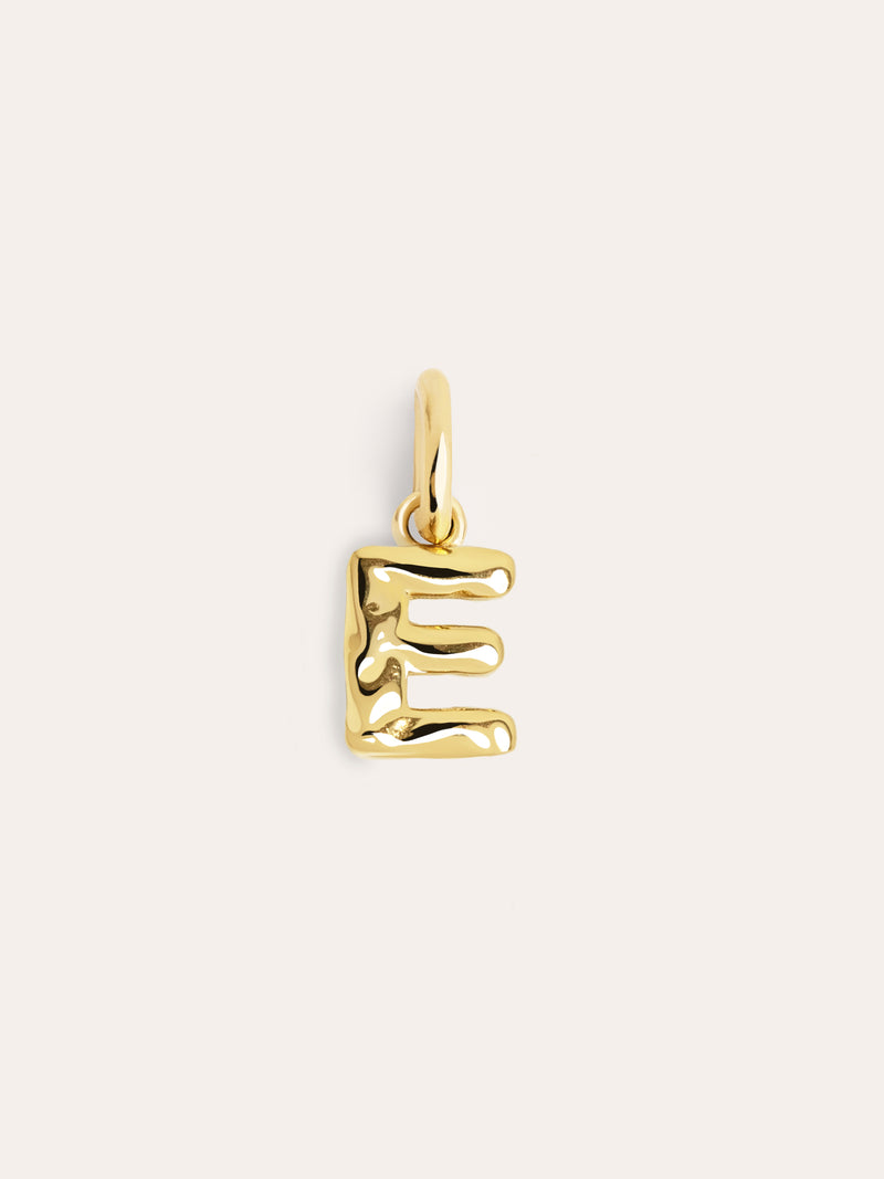 Charm Letter Organic Argent Plaqué Or