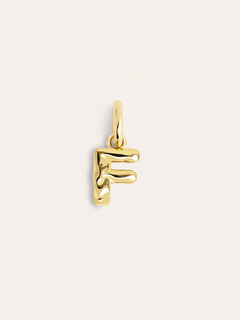 Charm Letter Organic Argent Plaqué Or