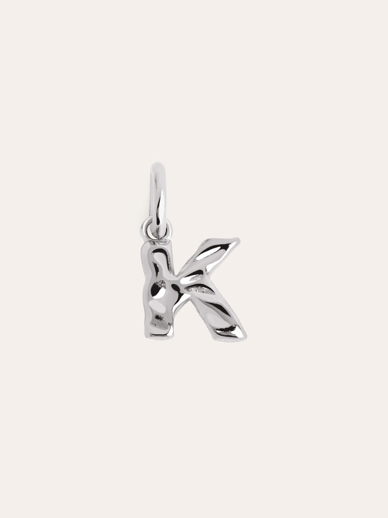 Letter Organic Charm Silber
