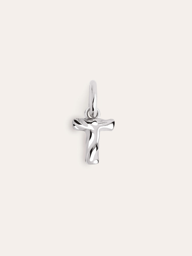 Letter Organic Charm Silber