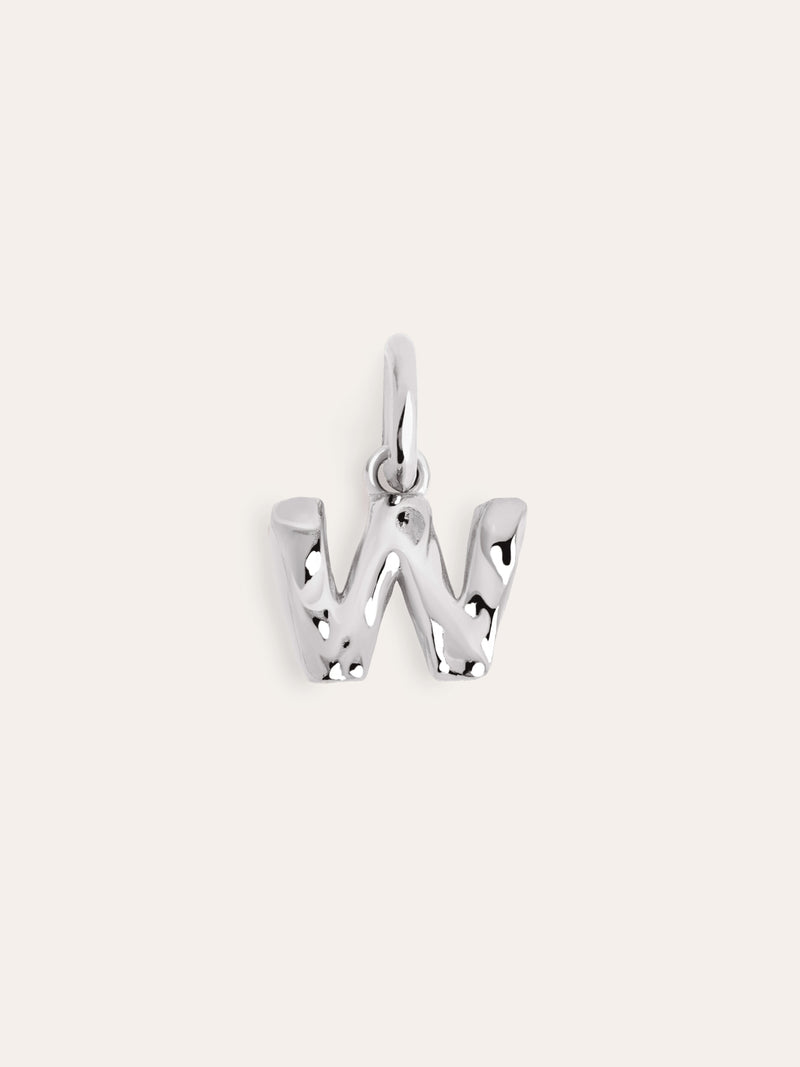 Letter Organic Charm Silber