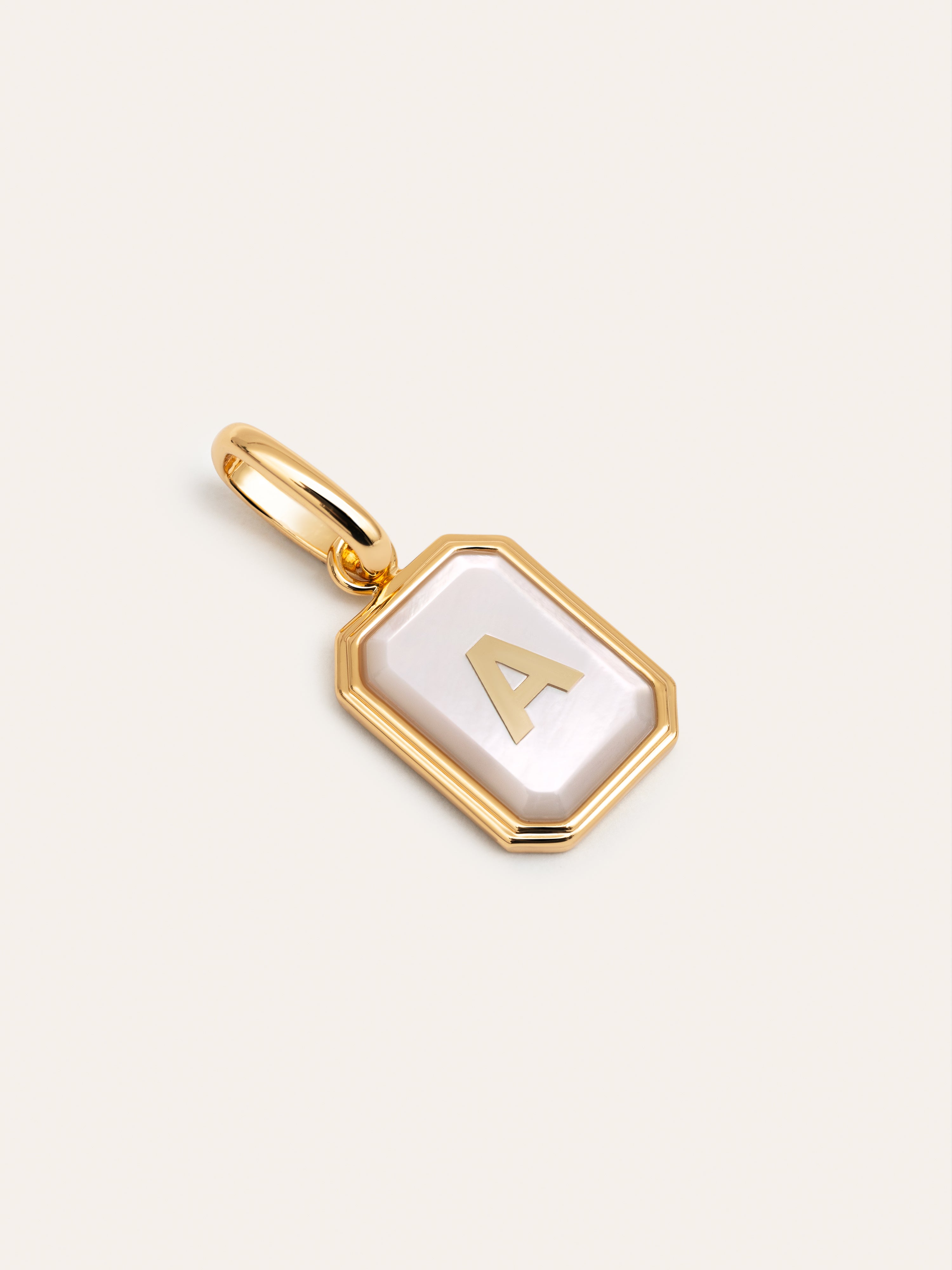 Letter Nacar Gold Personalized Charm