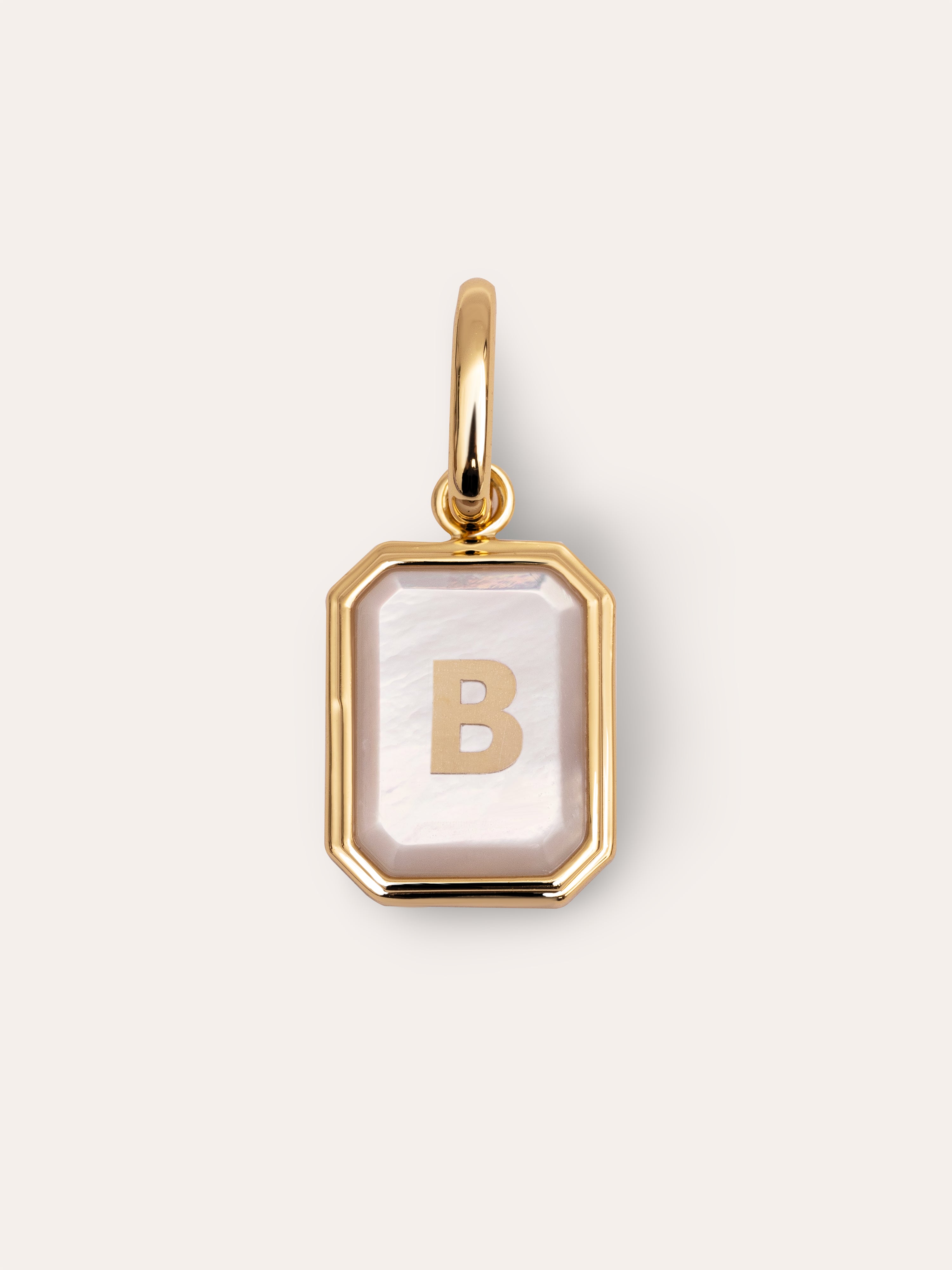 Letter Nacar Gold Personalized Charm