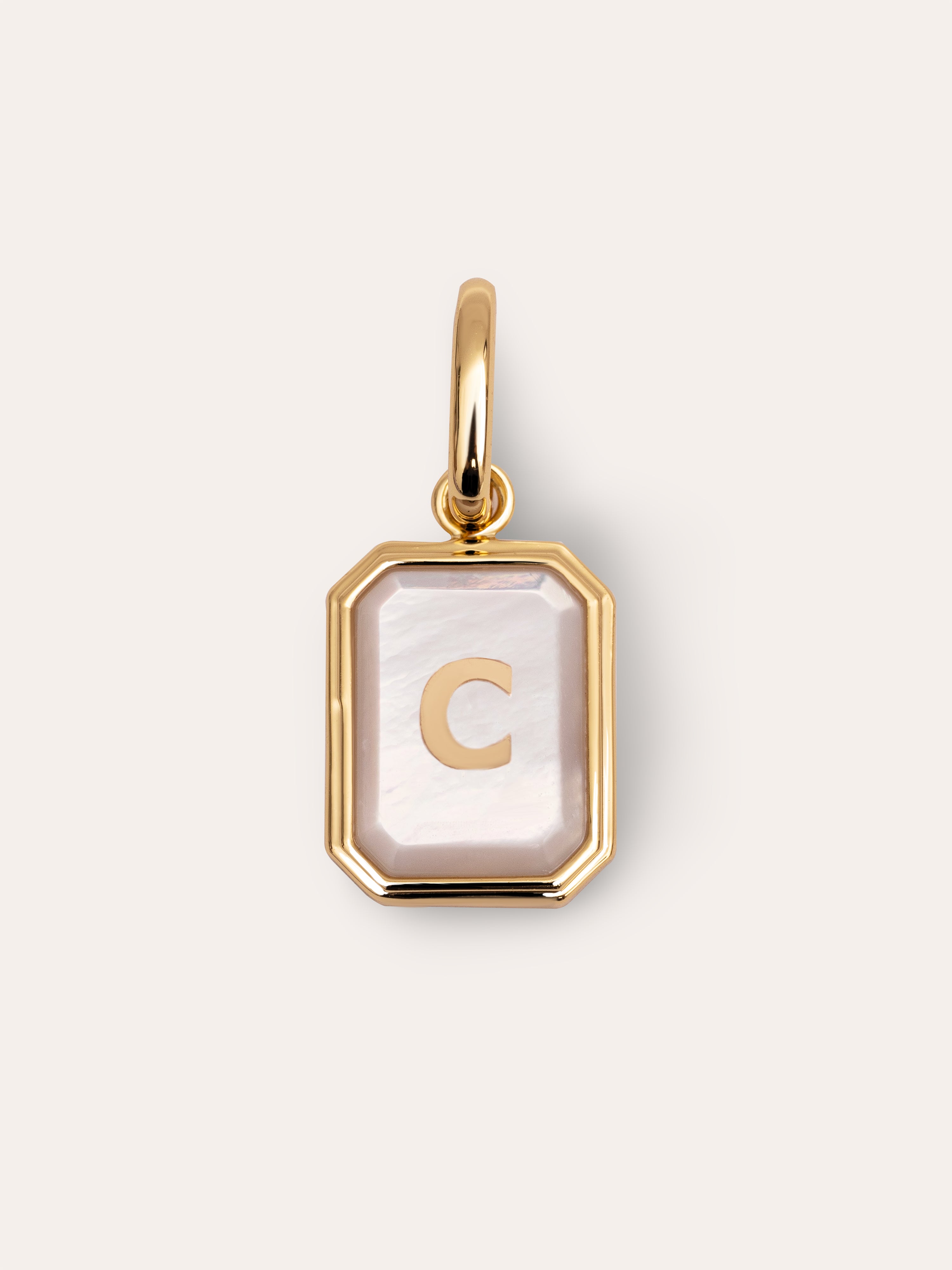 Letter Nacar Gold Personalized Charm